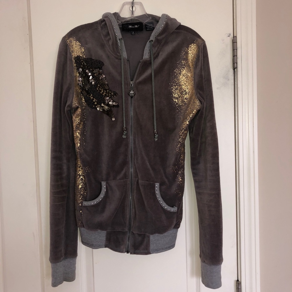 Authentic Miss Me Grey and Gold Tracksuit💕